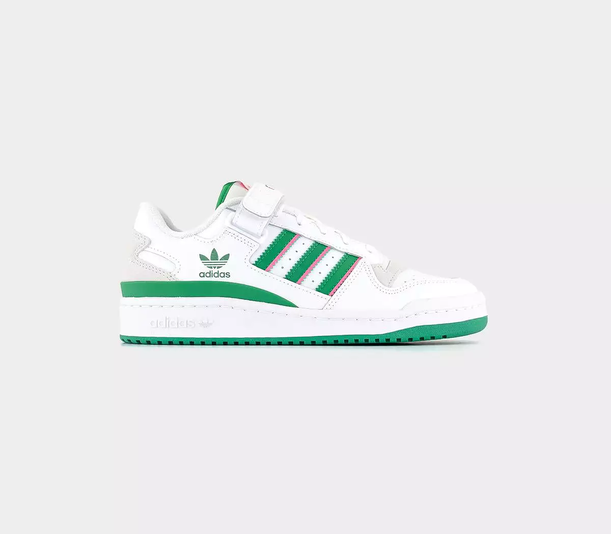 adidas Forum 84 Low White Greenlucid Pink Trainers