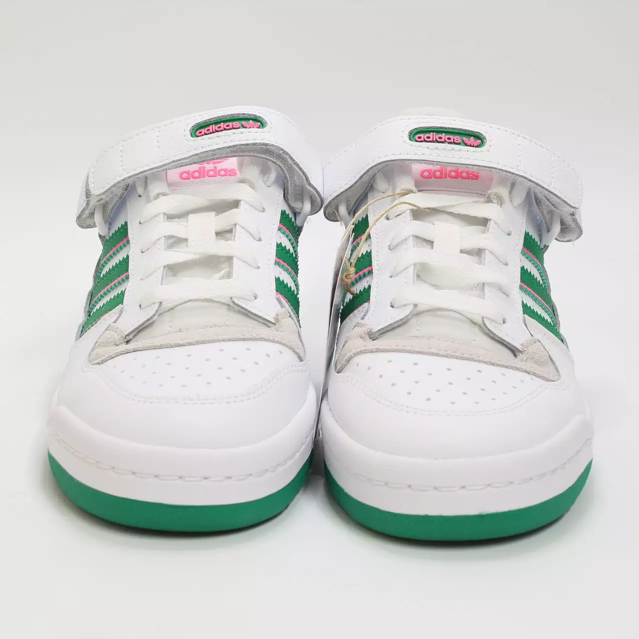 adidas Forum 84 Low White Greenlucid Pink Trainers