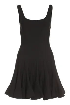 Alexander McQueen Ruffled Hem Knitted Mini Dress