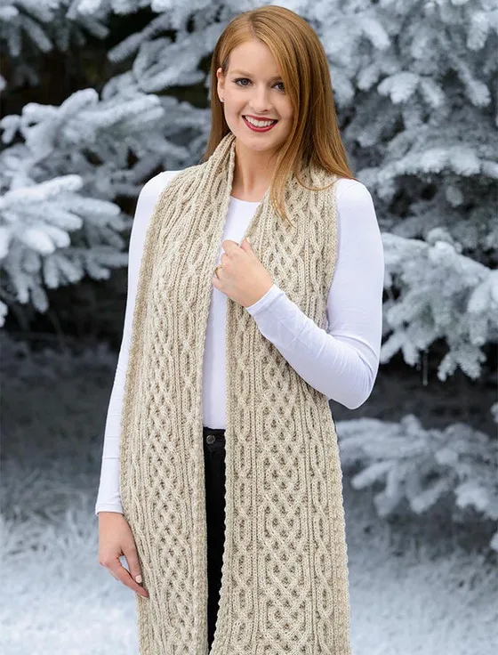 Aran Plated Scarf