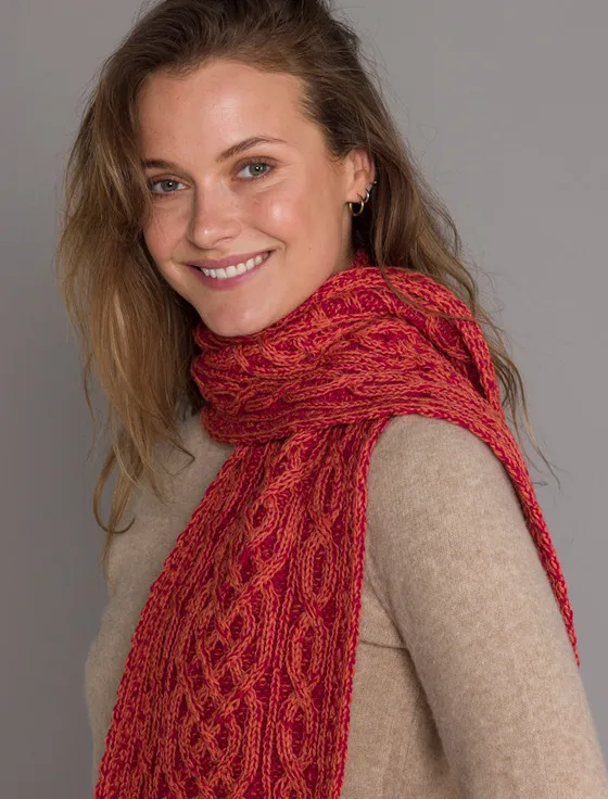 Aran Plated Scarf