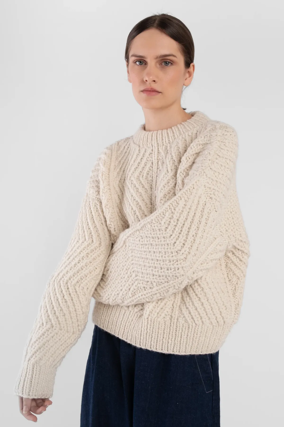 Bevel Sweater - Cream