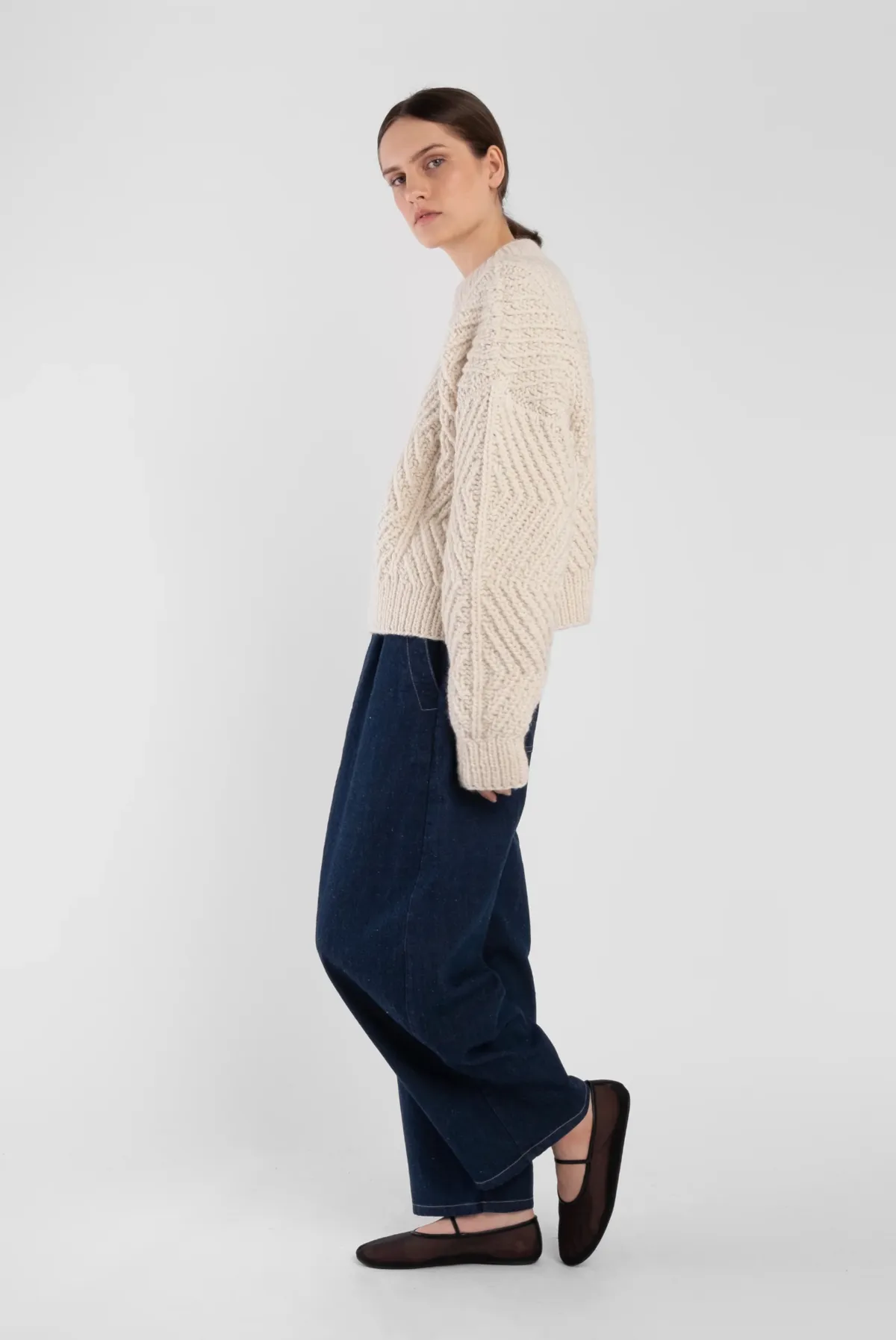 Bevel Sweater - Cream