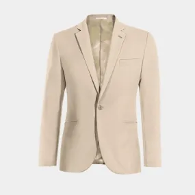  Blazer beige esencial de 1 botón