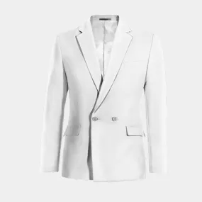  Blazer cruzada marfil slim fit