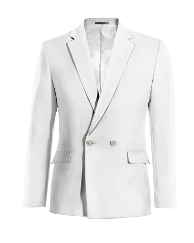  Blazer cruzada marfil slim fit