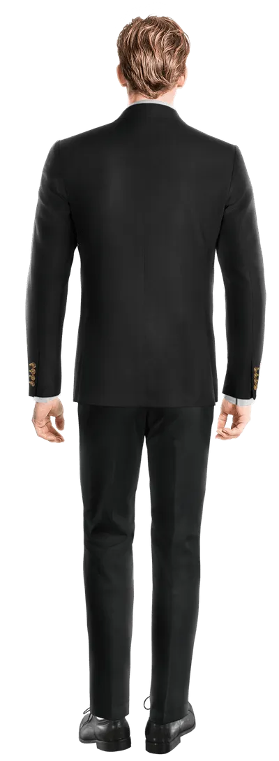  Blazer cruzada negro Ónix slim fit