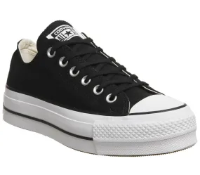 Converse All Star Low Platform Black Garnet White Trainers