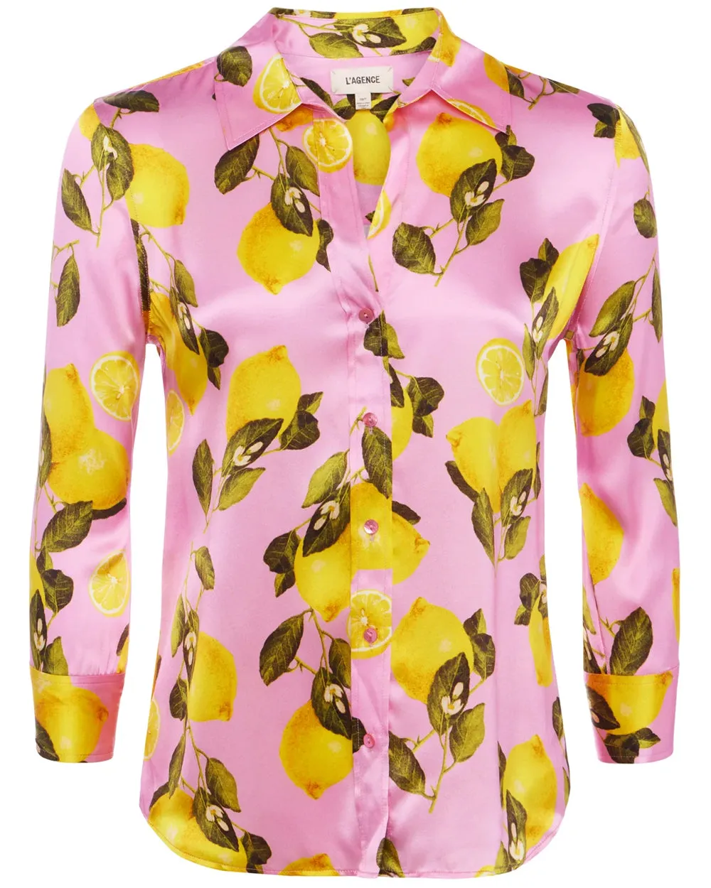 Cotton Candy Lemon Print Dani Blouse