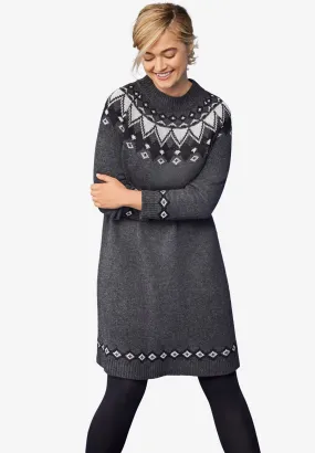 Fair Isle Sweater Dress