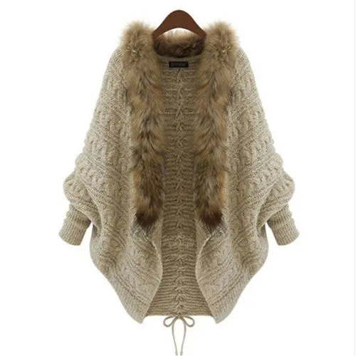 Fashion Solid Color Rib-knit Polyacrylonitrile Fiber Placket Cardigan