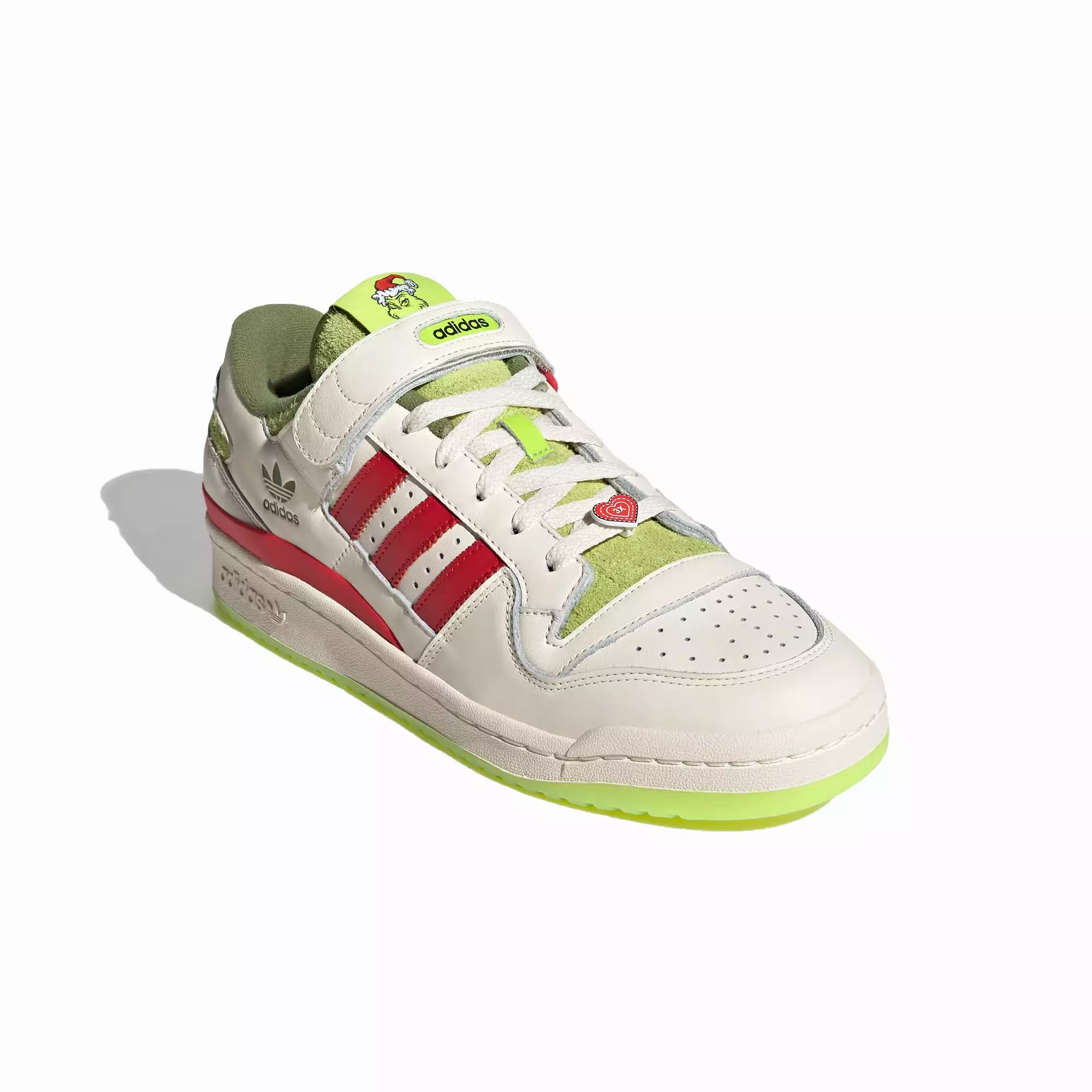 FORUM LOW X THE GRINCH 'CREAM WHITE/COLLEGIATE RED/SOLAR SLIME'