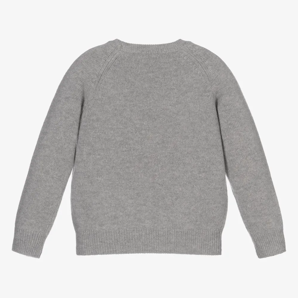 Grey Knitted Wool Sweater