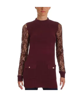 I-N-C Womens Lace-Sleeve Knit Sweater, TW2