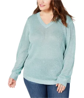 I-N-C Womens Metallic Pullover Sweater, TW5