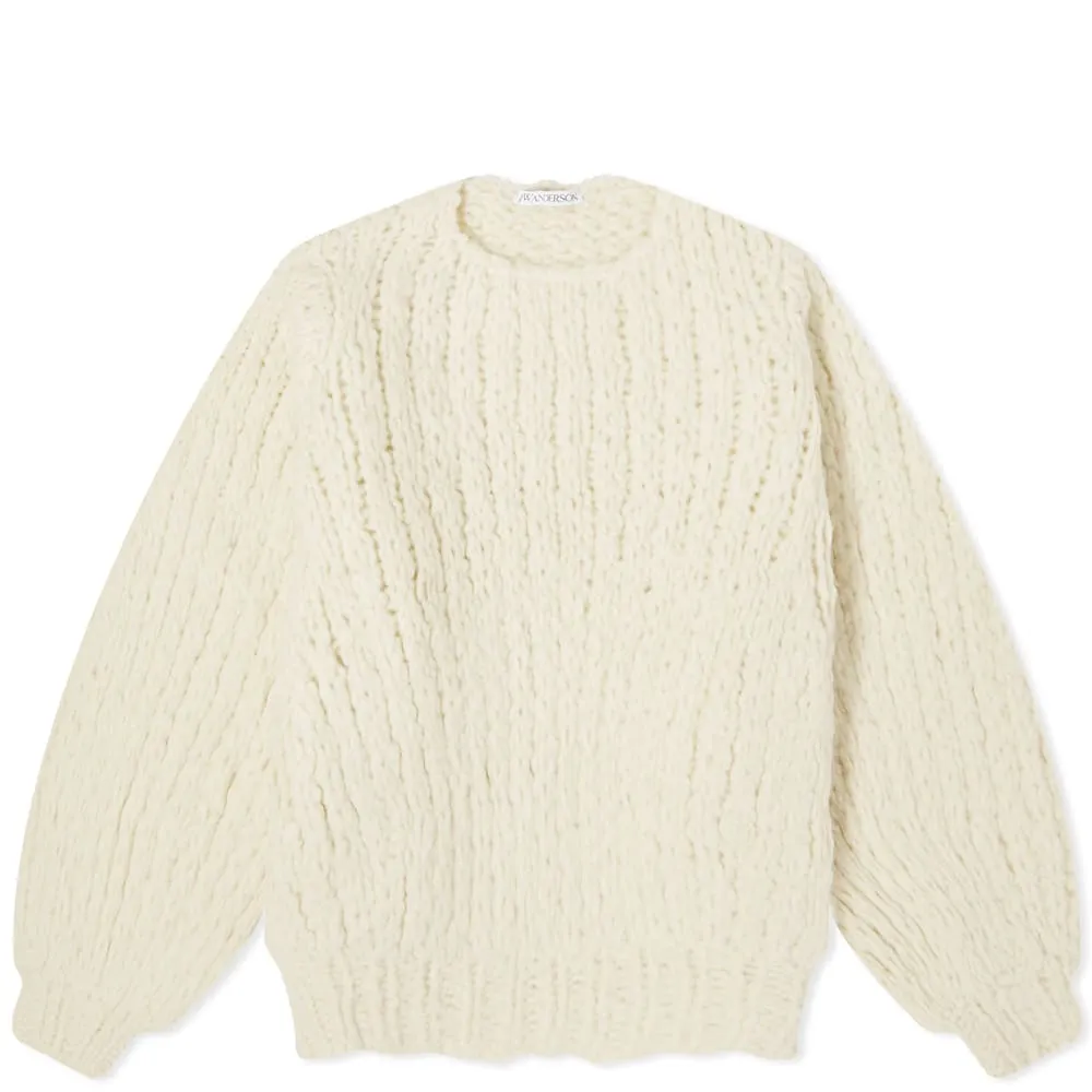 JW Anderson Bubble Chunky Knitted JumperOff White