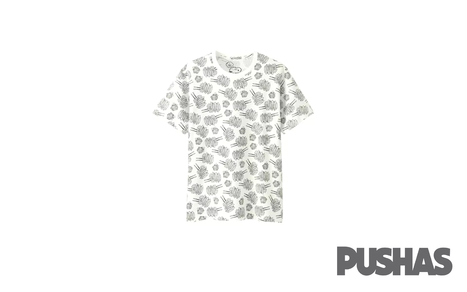 KAWS x Uniqlo x Peanuts Dust Cloud All Over T-Shirt 'White' (2017)