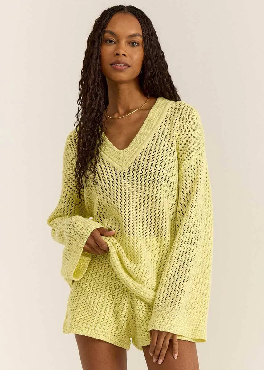 Kiami Crochet Sweater - Limeade