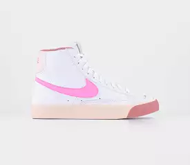 Kids Nike Blazer Mid '77 Gs Trainers White Pink Spell Guava Ice Jade Ice