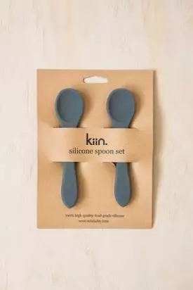 Kiin Baby - Silicone Spoon Twin Pack - Cloud