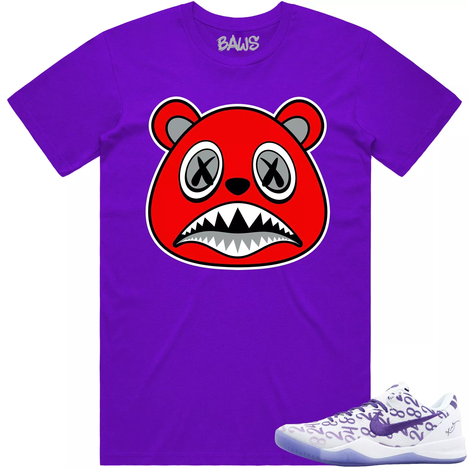 Kobe 8 Court Purple 8s Shirt to Match - ANGRY BAWS BEAR