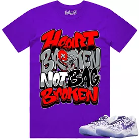 Kobe 8 Court Purple 8s Shirt to Match - RED HEART BROKEN BAWS