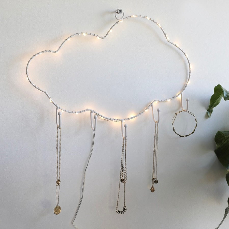 LED Light Up Cloud Jewellery Hanger