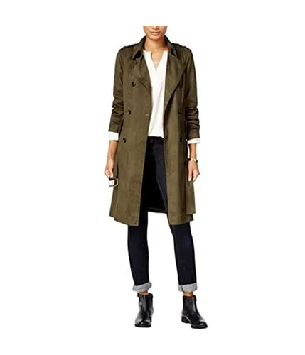 Maison Jules Womens Faux-Suede Jacket