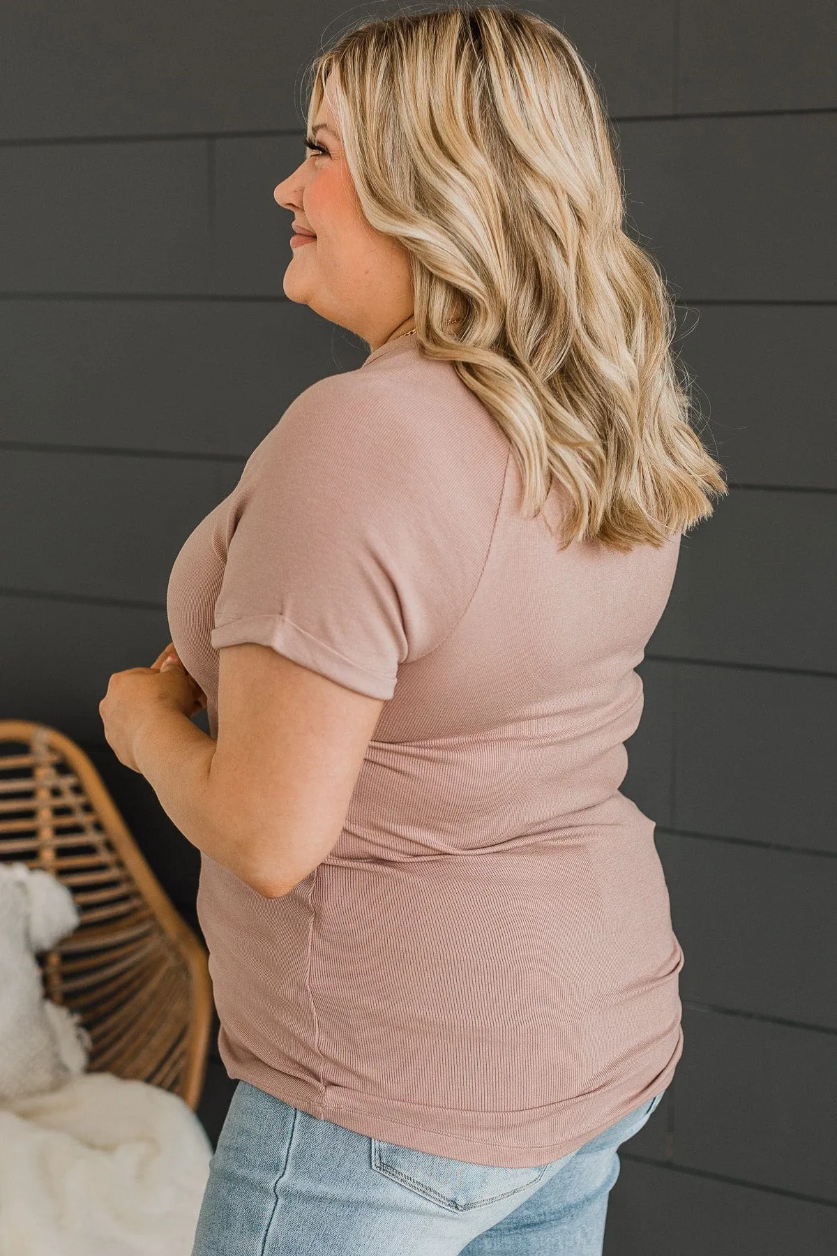 Meant To Be Adored Knit Top- Dusty Mauve