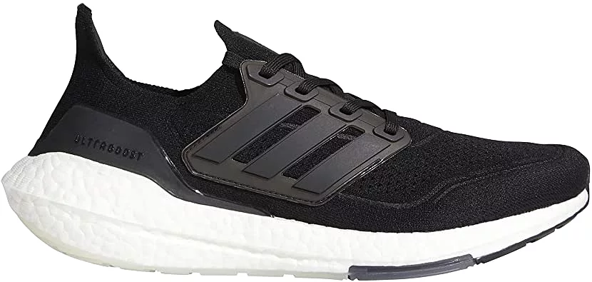 Men's Adidas Ultraboost 21, Black/Black/Grey, 9 D Medium