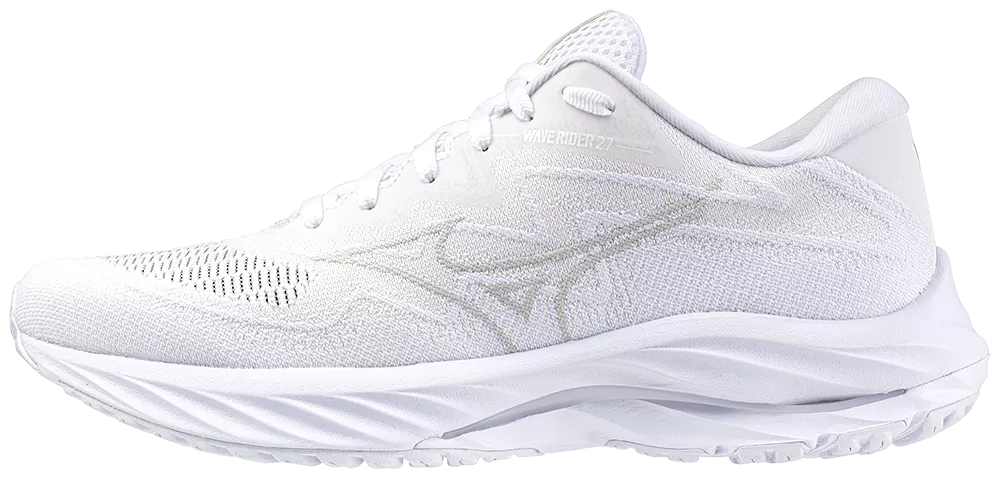 Mizuno Wave Rider 27 SSW (B Width) - White/Ultimate Grey/Nimbus Cloud (Womens)