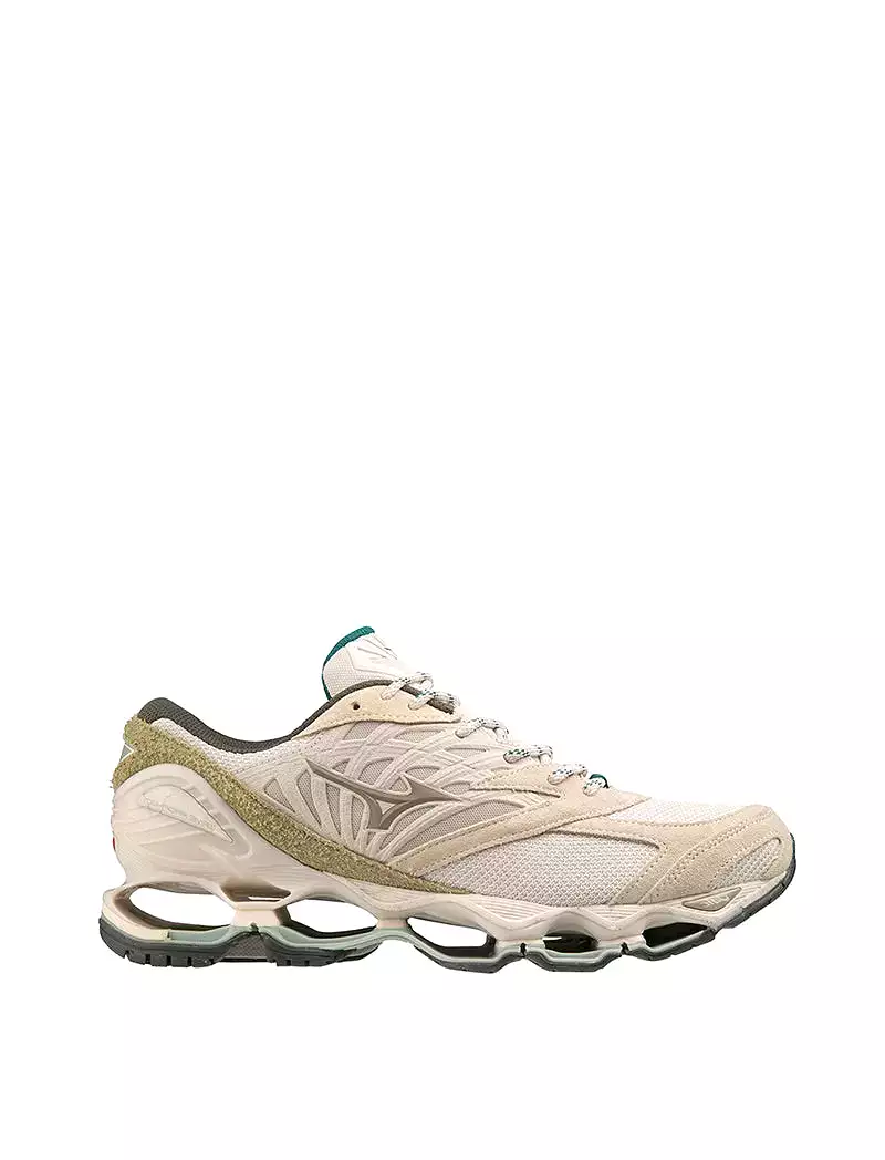 Mizuno Womens Wave Prophecy LS Silver Cloud / White Sand / Cedar