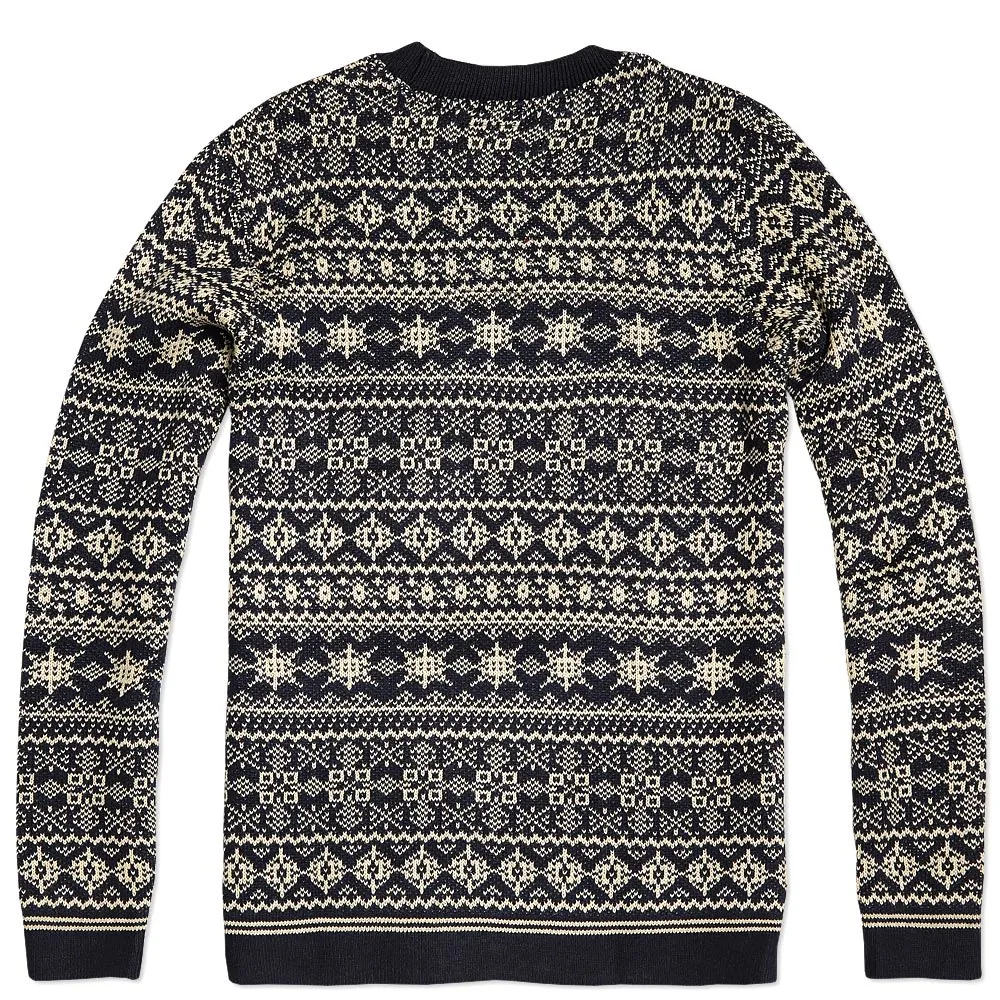 Mt. Rainier Design Nordic Knitted SweaterNavy