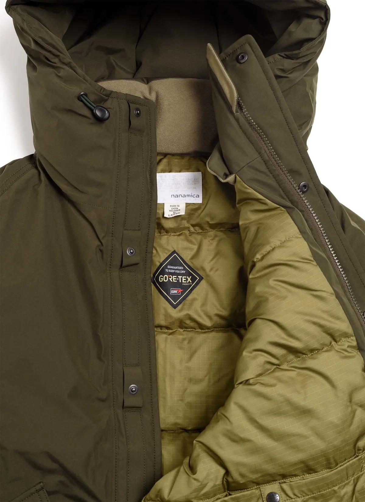 NANAMICA GORE TEX DOWN COAT - KHAKI