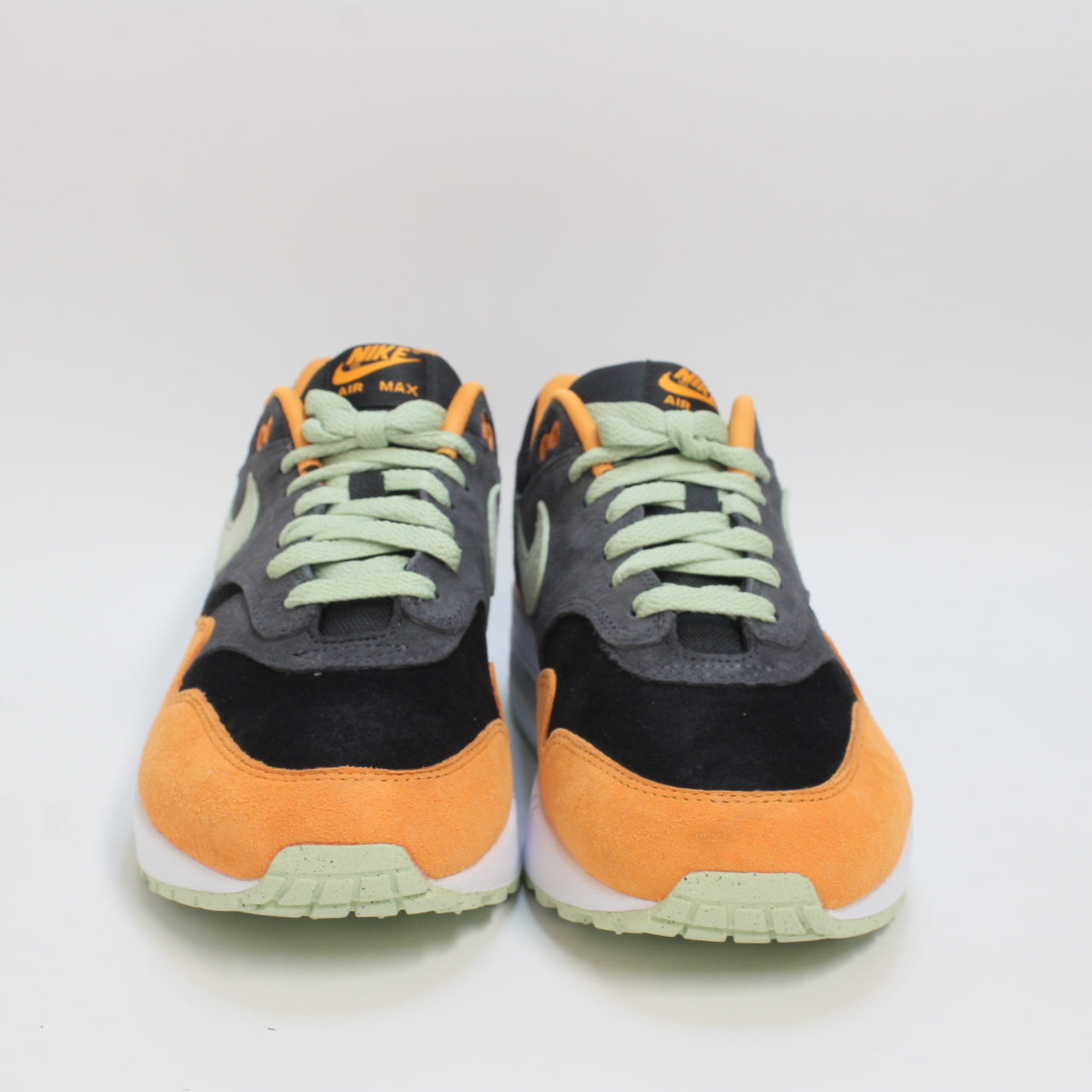 Nike Air Max 1 Trainers Anthracite Honeydew Black Kumquat