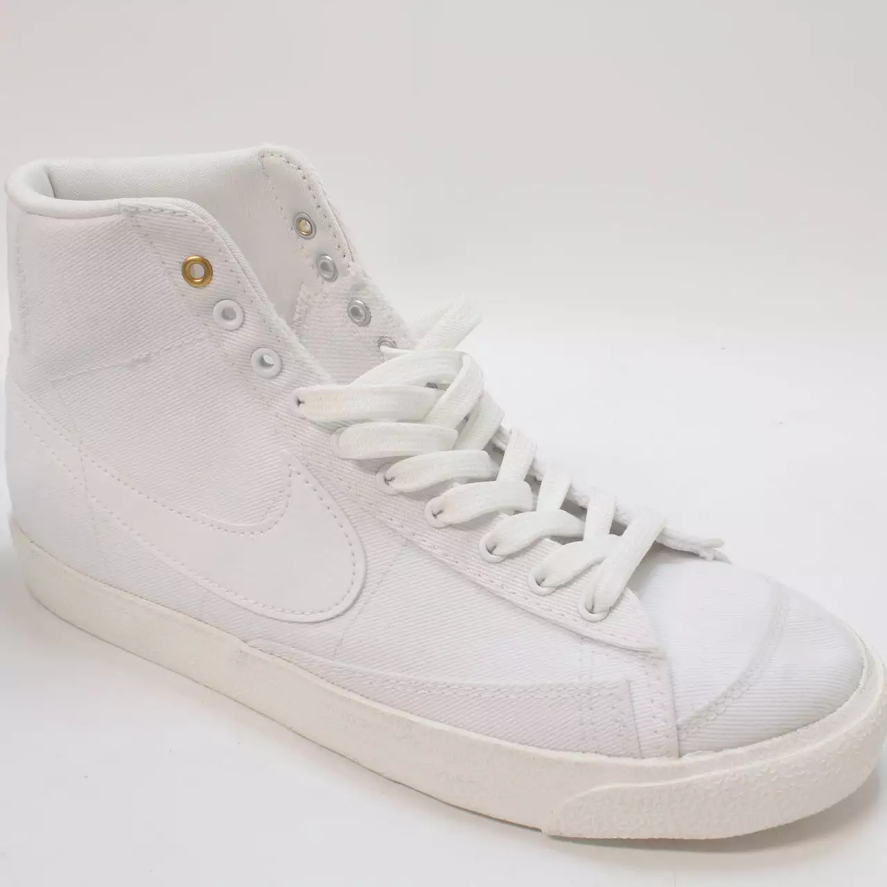 Nike Blazer Mid 77 White White Sail Black Canvas Uk Size 6.5