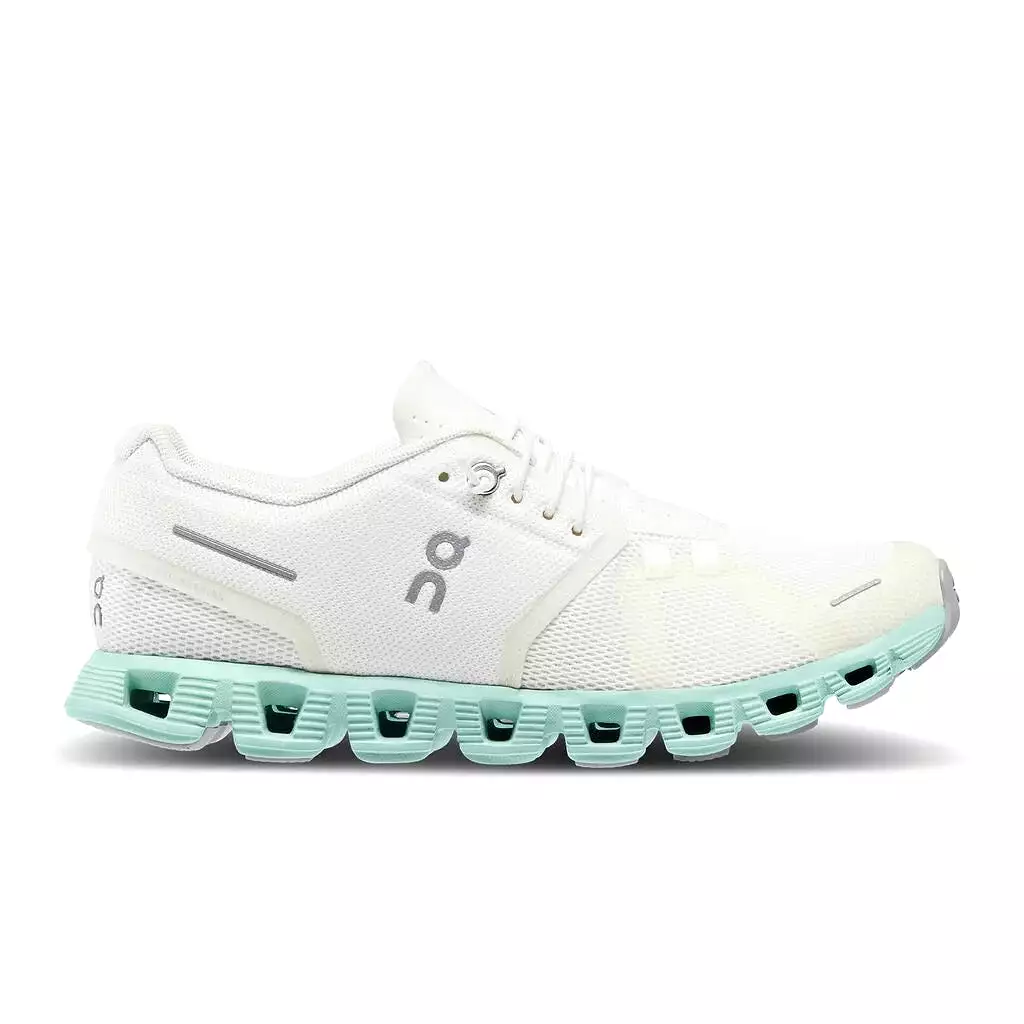 'On Running' Women's Cloud 5 - Undyed White / Creek