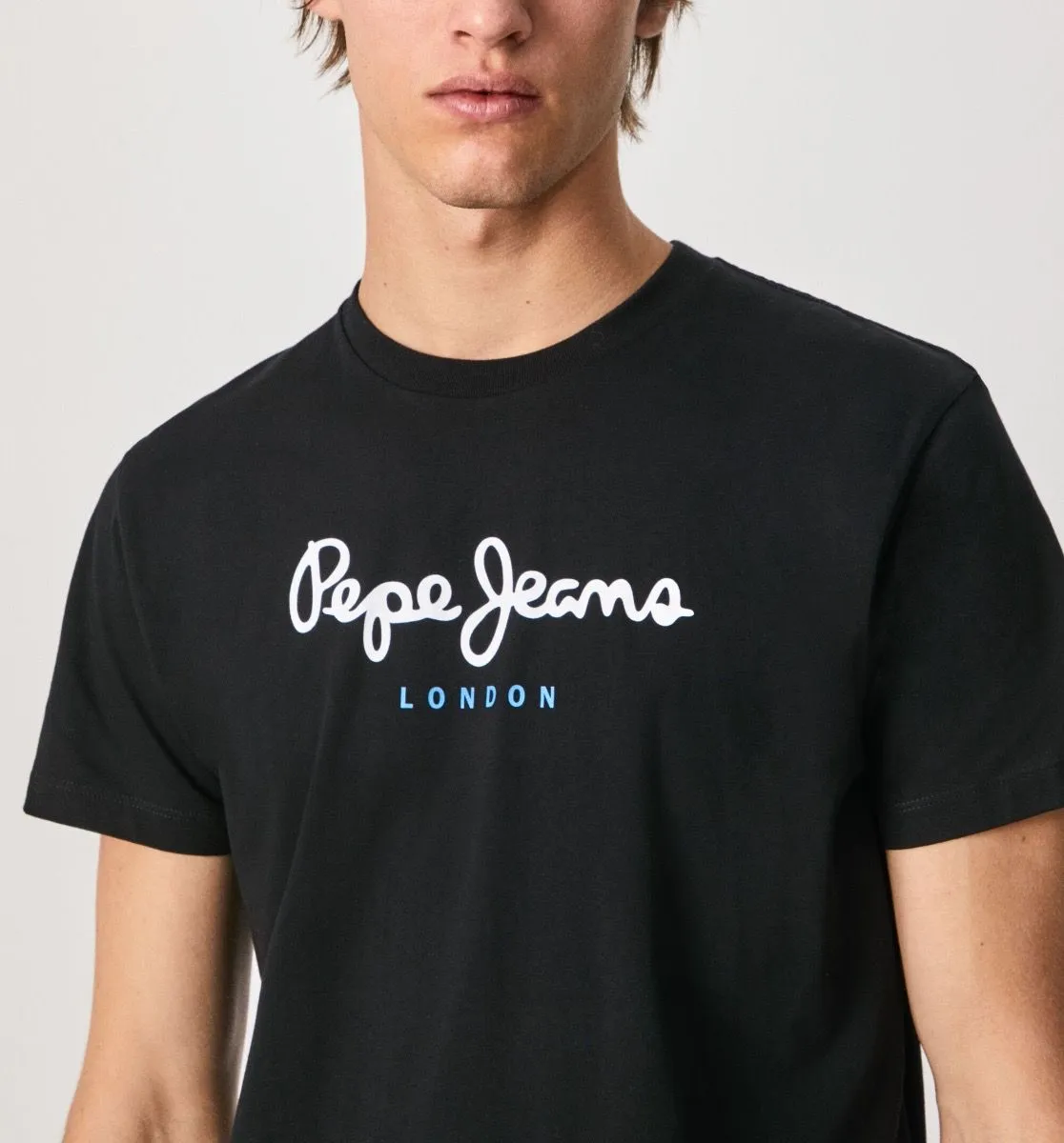 Pepe Jeans Eggo N Retro Logo T-Shirt Black