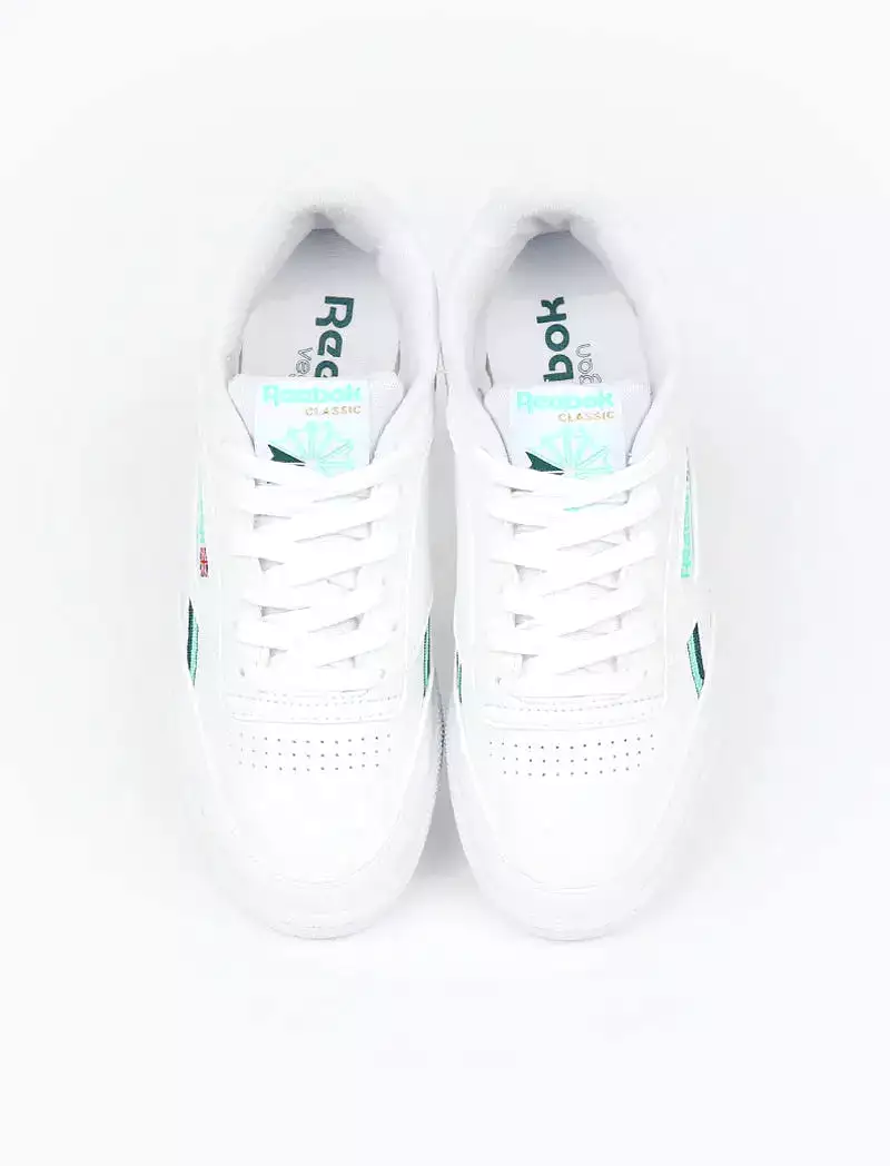 Reebok Womens Club C 85 Vegan Trainer Cloud White / Hint Mint / Midnight Pine