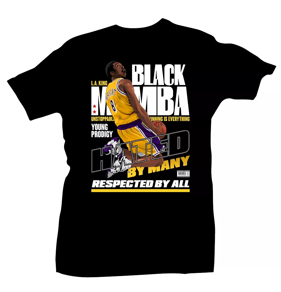 Respected by All Kobe Black Tee