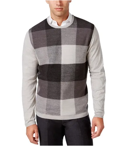 Ryan Seacrest Mens Plaid-Front Pullover Sweater