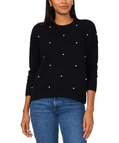 Sam & Jess Women's Embellished Crewneck Sweater