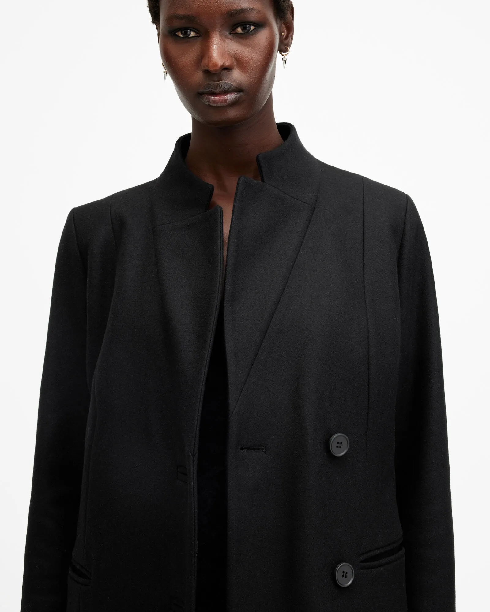 Sidney Wool Cashmere Blend Tailored Coat