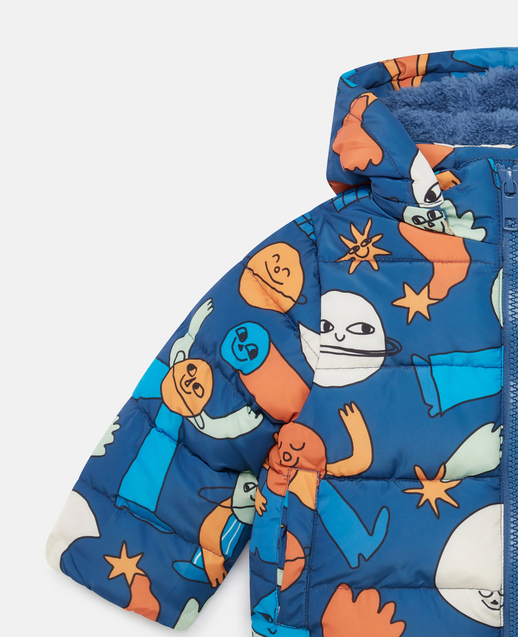 Space Print Puffer Coat