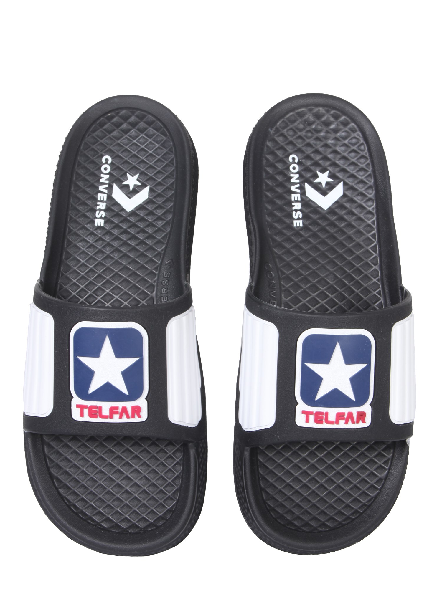 TELFAR X CONVERSE    RUBBER SLIDE SANDALS WITH LOGO