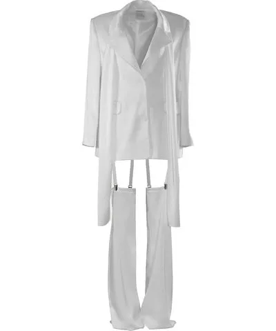 Vestiaire D'un Oiseau Libre Women's White Suspender Jumpsuit