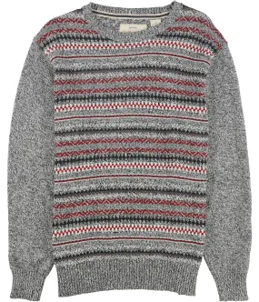 Weatherproof Mens Fair Isle Stripe Knit Sweater