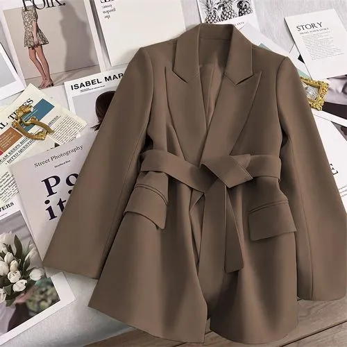 Women's Blazer Long Sleeve Blazers Pocket Elegant Formal Solid Color