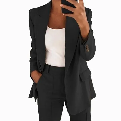 Women's Simple Style Solid Color Patchwork Single Breasted Blazer Blazer