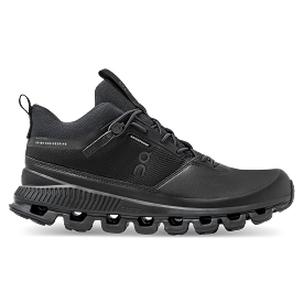 Women's On Cloud Hi Waterproof, All Black, 7 B Medium